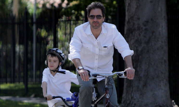 Finnigan Holden McCormack with his father Eric McCormack