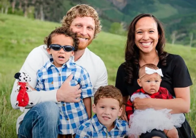 Krystin Beasley with Cole Beasley and Children