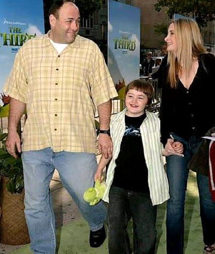 Marcy Wudarski with her ex-husband James Gandolfini and son