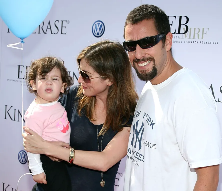Sadie Sandler with her parents Adam Sandler and Jackie Sandler in 2007