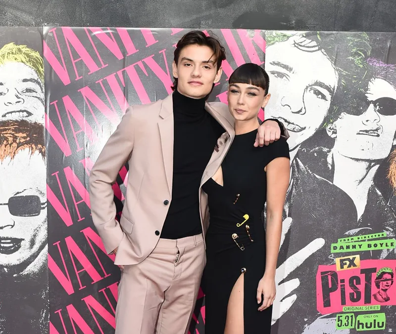  Louis Partridge and Sydney Chandler attend Vanity Fair and FX Present Pistol